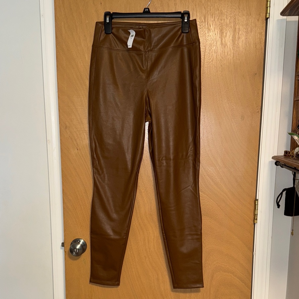 Gap Brown Faux Leather Pants